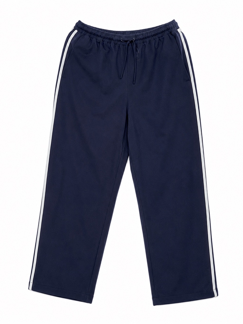 NY&Co Navy Track Pants White Stripe Joggers M Athleisure Sporty